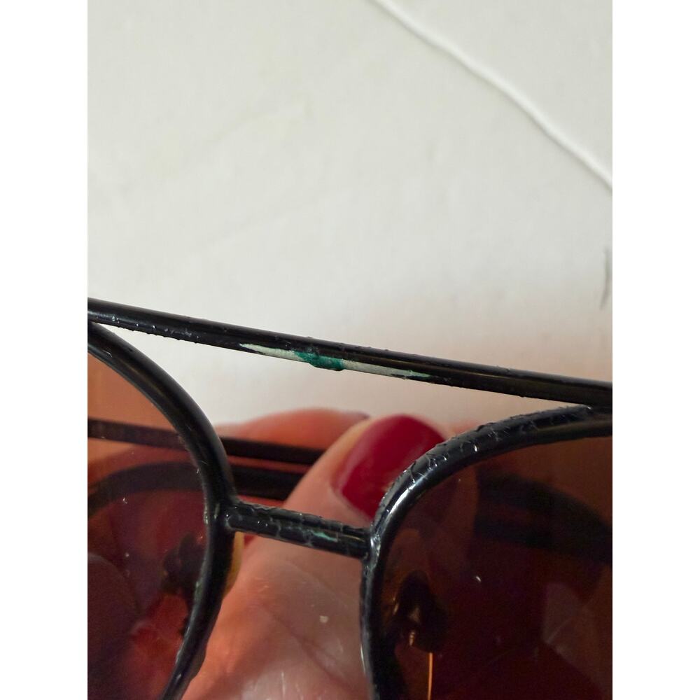 VTG Serengeti 1501 Aviator Sunglasses Japan 140mm Amber Drivers Glass/Case - Picture 8 of 10
